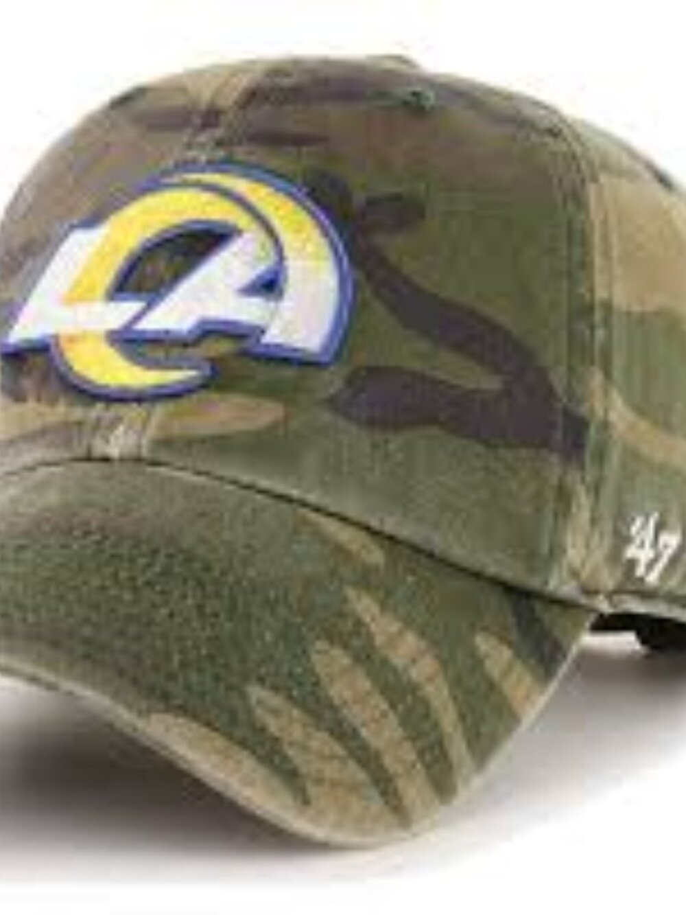 Los Angeles Rams '47 Brand Camo Clean Up Adjustable Dad Hat